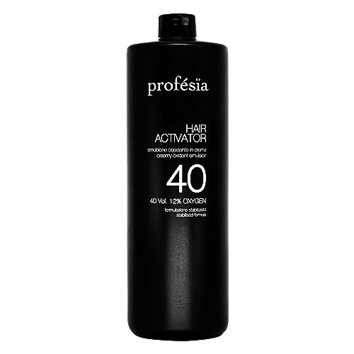 PROFESIA Attivatore Capelli Ossigeno 40 Volumi per Capelli 1000 ml per Crema Colorante Keratin & Argan ed Ekstra Texture Cremosa e Vellutata, Applicazione Omogenea e Lunga Durata