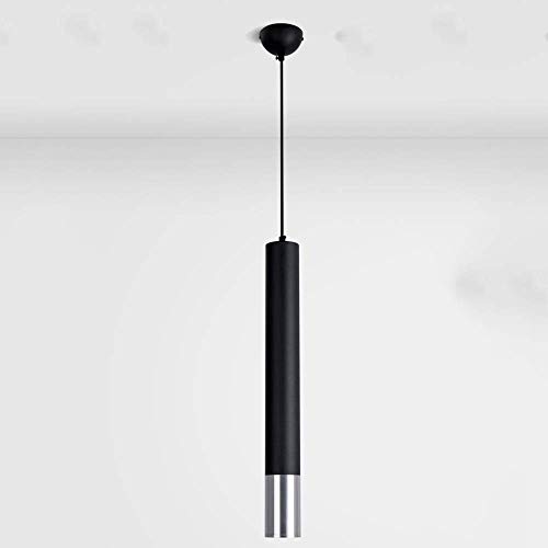 Lampe pendante cylindre en aluminium exquis et suspension d'art en fer forgé