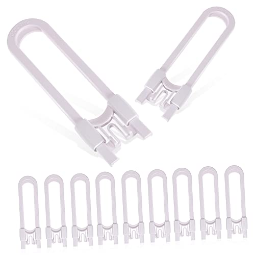 SEWACC 15個 U字型ベビーキャビネットロック キャビネット用チャイルドロック 一時的 バルブ 食器棚 冷蔵庫 ベビーキャビネットの ラッチ バイ ドアの子