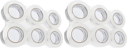 Image of Amazon Basics Packing Tape, Strong & Durable for Moving, Storage, Shipping, Mailing and Sealing, Crystal Clear, 1.88 inch x 109 Yards, 12-Pack