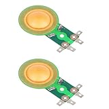 Hipzeepo Tweeter-Lautsprecher 2 Stück 25,5 mm Sprachspule Runde Höhen-Spule Horn Harzfolie Kupfer-Diaphragma