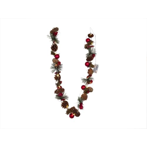 Guirlande de Noël artificielle sans perte d'aiguilles 120 cm en polyéthylène marron