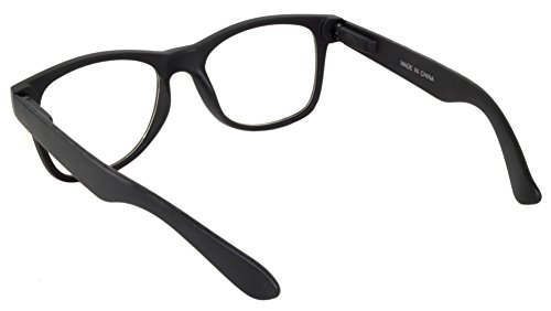 Retro Fashion Style Black Matte Frame Clear Lens Glasses3