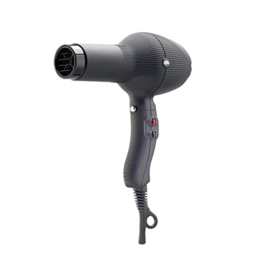 Gamma + Barber Sèche-cheveux noir avec finitions haut de gamme