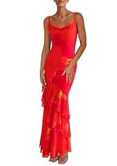 Orange Red Big Floral