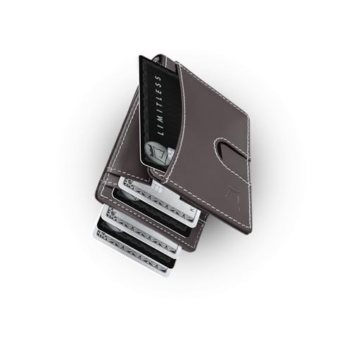 Image of Kings Loot Money Clip Slim Minimalist Wallet for Men - RFID Blocking Leather Design with Money Clip - Front Pocket Bifold Holds 12 Cards - Stylish & Compact Wallets (Slate)