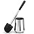 Toilet Brush, Toilet Brush and Holder Stainless Steel Toilet Bowl Brush with Durable Bristles Modern Holder Toilet Scrubber Toilet Brush Set for Bathroom Cleaning