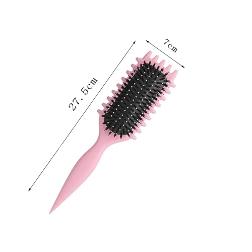 lockenbürste naturlocken, Neueste Wildschwein Borsten Styling Pinsel für lockiges Haar, entwirren und verbessern Locken für Frauen und Männer, Minimieren Ziehen (#2, 135g)