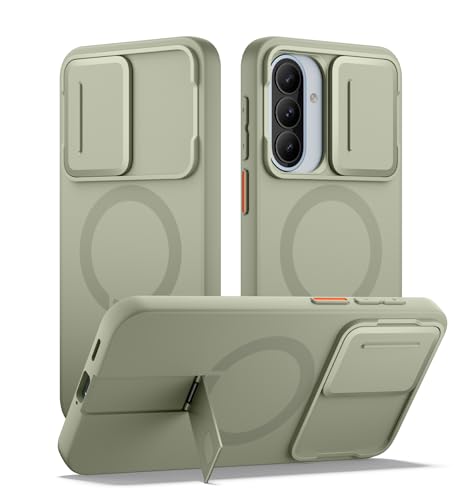 SURITCH ���C�P�[�XSamsung Galaxy A57 5G�ƌ݊����J�����J�o�[������??�\�ȃ��^���L�b�N�X�^���h�t�� �ϏՌ��o���p�[�P�[�X �X�����ی�J�o�[ Galaxy A57 5G�p�i�O���[���j
