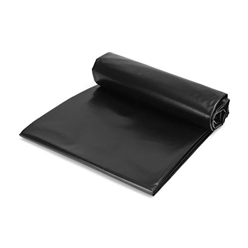 KUNSE 3-30ft HDPE Fish Pond Liner Gardens Pools Tank Membrane Reinforced Landscaping Black