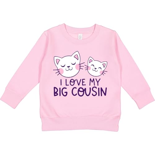 inktastic I Love My Big Cousin Toddler Sweatshirt 5-6 Pink 4304c