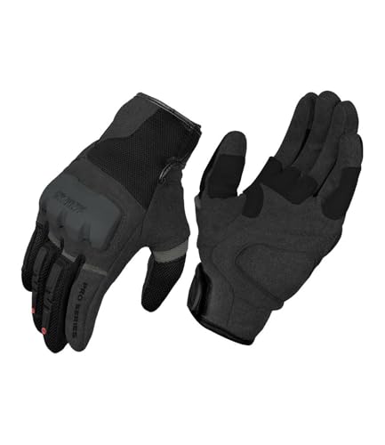 Image of Rynox Urban Pro 2 Gloves - Cuff Length Motorcycle Riding Gloves | Impact Protection | Scaphoid Protection | Abrasion Resistance - Dark Grey, Small