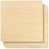 PUCSIQ Lindenholz platten 300x300x2mm, 20 Stück Bastelholz Platten, Sperrholz...