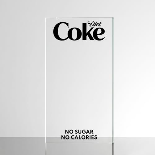 Image of Sticker for Glass & Mirrors| Minimal Vinyl Decal for Bedroom Bathroom & Cafe | Self-Adhesive Waterproof Quote Mirror Sticker | Aesthetic Decals (Diet Coke, Large, Matt Black)