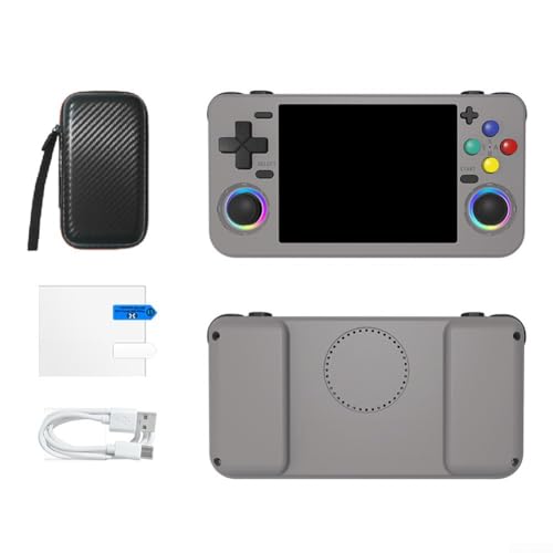Consola de juegos retro de mano RF35H con 18000 juegos, pantalla IPS de 35 pulgadas, 4000 mAh, para batería de 4 a 6 horas, consola portátil USB-C para fans de OTG NES, negro, blanco, morado, azul