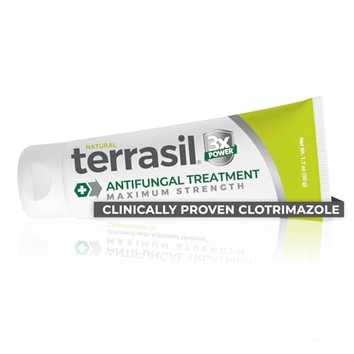 terrasil Clotrimazole Antifungal Cream, Relief for Fungal Yeast Infections, Athletes Foot Treatment, Jock Itch, Ringworm, Men & Women, Clinically Proven Treatment of Skin Fungus. FSA-HSA (1.7oz)
