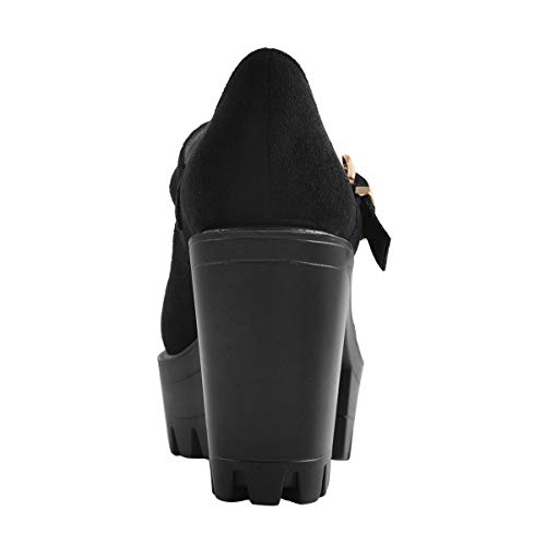 MissHeel Women Mary Jane Shoes Platform Chunky Heel4