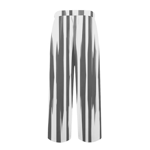 Womens High Waist Casual Linen Pants Drawstring Straight Leg Lounge Plus Size Adjustable Tie Knot Flowy Trousers3