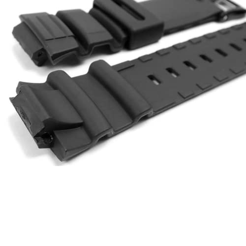 Image of DBLACK ''CDS16'' 16mm Resin Watch Strap (Black) / / Compatible With ''CASIO'' MCW-100H, MCW-110H & W-S220 Model Watches Only (Black)