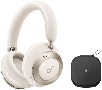 soundcore by Anker Space One Pro Kabellose Kopfhörer, Adaptives aktives Noise Cancelling, 6 Mikros, Faltbar bequem, 60h Akku, Verlustfrei, Schnellladen, Hi-Res Wireless Audio LDAC