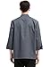KITCHIEF Chef Clothes Men Black Chef Coat Long Sleeve Chef Jacket Men,Chef Uniform for Kitchen,Restaurant,Hotel Uniform (Gray, Large)