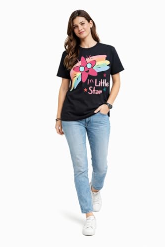 Image of Women Graphic Printed T-Shirt | Stylish Casual Half Sleeve Round Neck Cotton Tee | Trendy Printed Top for Girls & Women