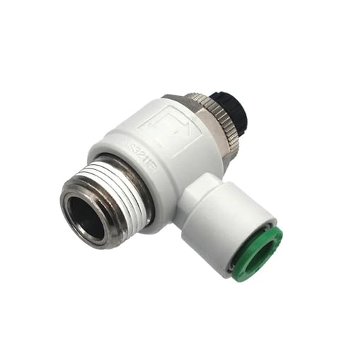 Conector de válvula AS1211F-M5 y controlador de velocidad para tubos de aire comprimido