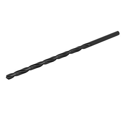 Aexit 10mmx250mm HSS Tool holder Double Flutes Straight drill hole Twist Drill Bit Drilling Tool Black Model:85as174qo91