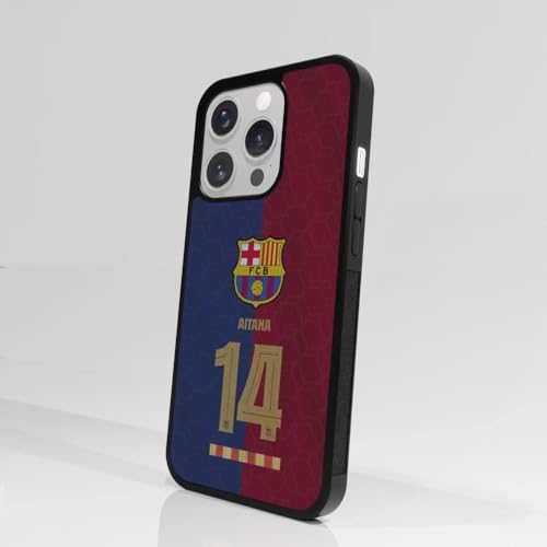Funda iPhone 15 Pro FC Barcelona carcasa negra ligera antigolpes 2