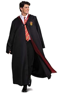 Disguise Harry Potter Gryffindor Robe Deluxe Adult Costume Accessory, Black & Red, Extra Small (14-16) | Ya disponible en tu tienda friki favorita! En mundofriki.es!