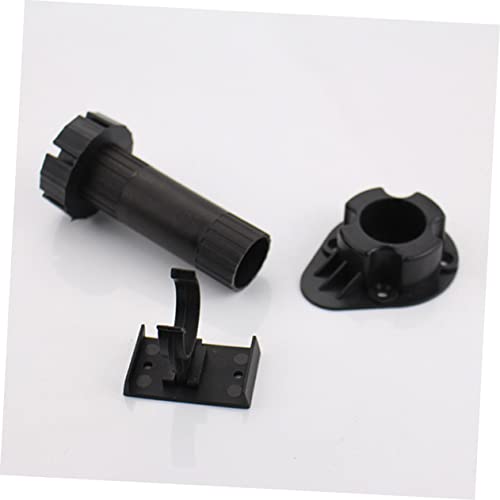 WOONEKY 24pcs Adjustment Foot Buckle Black Cabinet Plastic Cabinets Black Furniture Chair Legs Tips Furniture Leg Adjuster Chair Leg Extenders Kitchen Leg Plinth Clip Kitchen Plinth Clip - Image 2