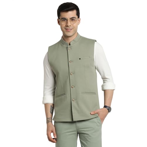 Image of Turtle Men Poly Viscose Solid Party Nehru Jacket