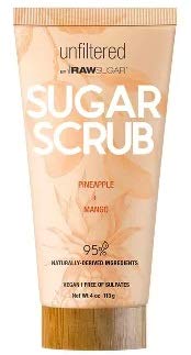 Unfiltered By Raw Sugar Pineapple and Mango Sugar Scrub - 4oz, Pack of 1