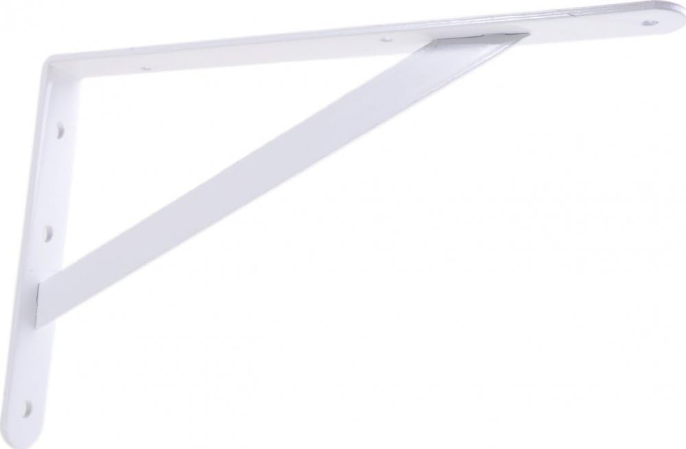 10x Regalhalterung Stahlweiß 300 x 200 mm | Regalwinkel Stahl für 150 kg Traglast, Regalträger für Loft-Stil für moderne Räume, Ideal für Regale, Tische und Konsolen
