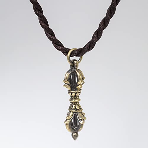 Dorje, Vajra, Double Dorje, Vishvavajra - Symbol of Vajrayana- Pendant Necklace - brass and gold finish - different sizes3
