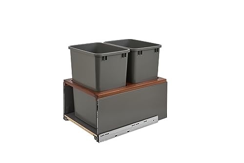 Contenedor doble para basura LEGRABOX 35 Qt Marrón