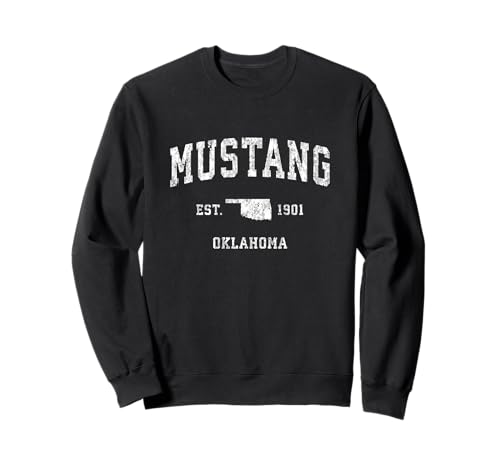 Mustang Oklahoma OK Athletisches Sportdesign im Vintage-Stil Sweatshirt