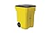 Suncast Commercial 96 Gallon Resin Wheeled Trash Can, Yellow