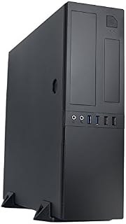 CiT S503 Slim Micro ATX Desktop Case No Power Supply - Black