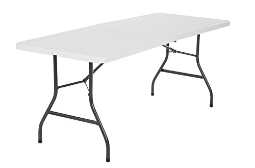 Cosco 6 Foot Centerfold Folding Table, White Cosco 6 Foot Centerfold Folding Table, White