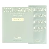 Karuna Skin - COLLAGEN Face Mask Sheets, Hydrogel 2-Piece Facial Mask, Age-Defying, Hydrating, Rejuvenating & Moisturizing Skin Care Essential That Targets Fine Lines & Wrinkles, 4 Packs