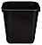Amazon Basics Small Trash Can, Rectangular Commercial Office Wastebasket, 3 Gallon (Pack Of 2), Black (Previously AmazonCommercial brand)