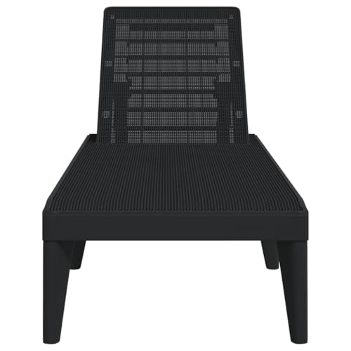 Chaise longue d'extérieur en polypropylène anthracite résistante aux UV