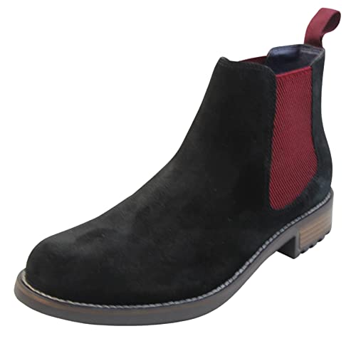 Oakenwood Bottines Chelsea formelles en daim et mousse à mémoire de forme pour homme - Les Beatles, Paul McCartney, John Lennon, RIngo Starr, George Harrison Oakenwood Bottines Chelsea formelles en daim et mousse à mémoire de forme pour homme