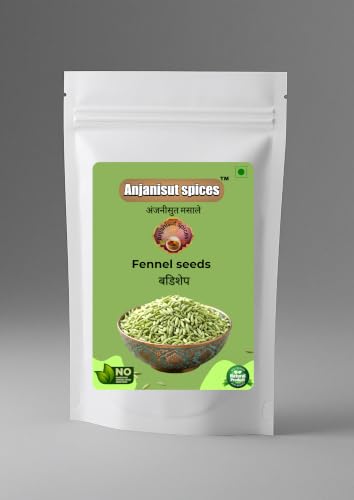 Image of Anjanisut Spices Black Pepper Whole, Fennel Seeds, Red Chilli Powder, Turmeric Powder, Combo of 4, Bold Pungent Flavor | Sweet Mouth Freshener | Sharp Fiery Lal Mirch | High Curcumin Haldi, 100g each Total 400 Gram