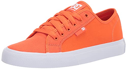 DC Men's Manual TXSE Skate Shoe, HOT Orange, 3.5