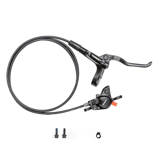Meteorolite MT200 Hydraulic Brakes with SM-RT56 160/180mm Rotors Left Front 800mm Right Rear 1500mm Hydraulic Brakes Aluminum Alloy Levers with Calipers Bike Disc Brakes