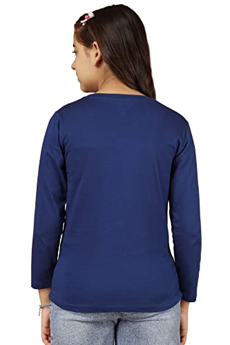 Image of KYDA KIDS 100% Cotton Girls Full Sleeve Printed T-Shirt,Regular fit Round Neck Tops