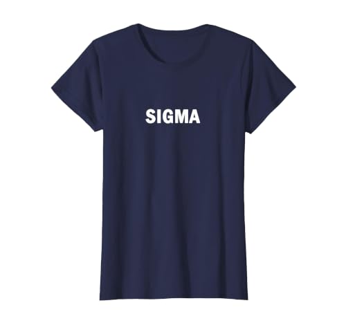 Sigma Male - Simple Minimal Loner Lone Wolf Alpha Introvert T-Shirt, Women, Navy Blue, X-Small