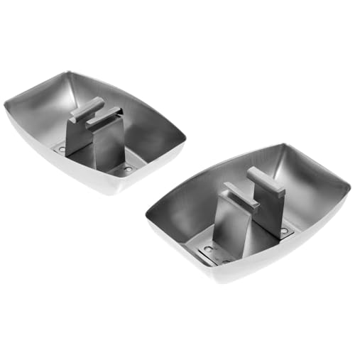 HOMSFOU Recipiente Metálico Ajustable para Campana Extractora, Caja Recolectora de Aceite Cuadrada, 2 Piezas, Accesorio Duradero para Cocina, Vasos de Aceite Usado para Ventilador